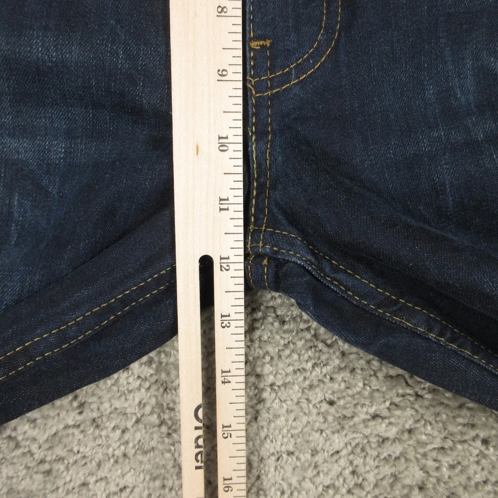 Levis Jeans Mens 38x34 Blue 514 Slim Straight Faded Whisker Zip Fly Denim Pants